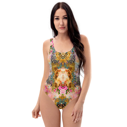 Golden Radiance Renaissance One-Piece Swimsuit