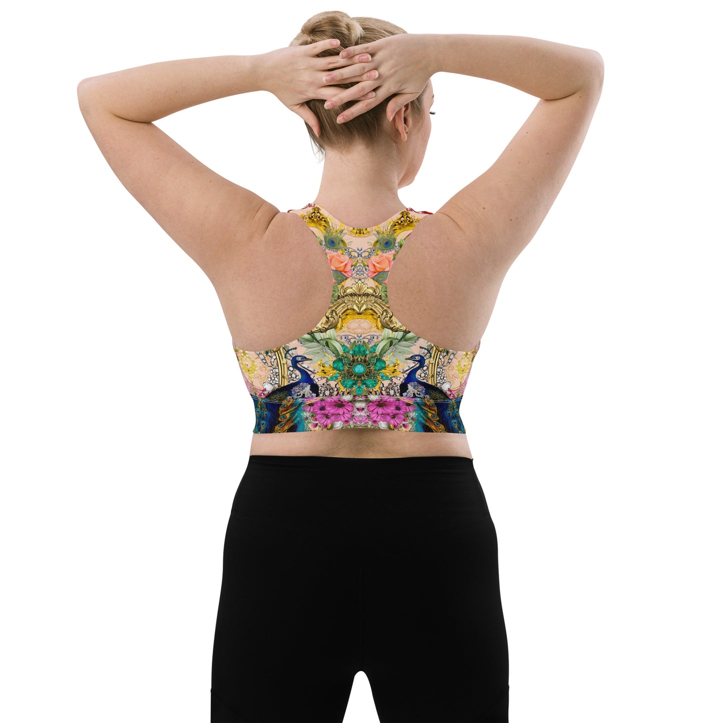 Luxury Print Longline sports bra