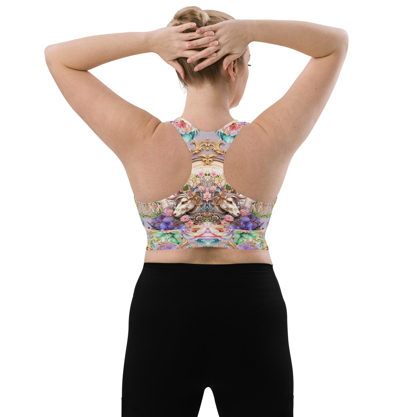 All Over Printed Longline sports bra