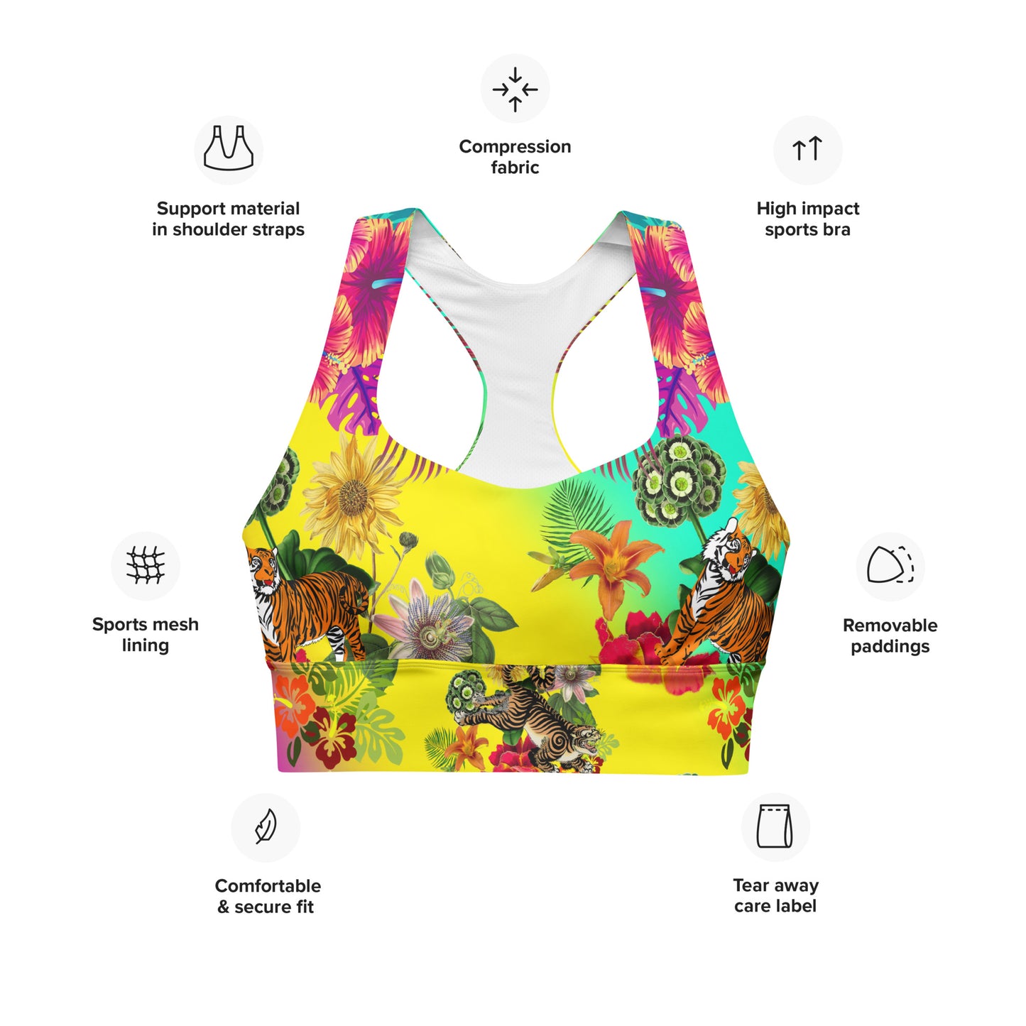 Longline sports bra