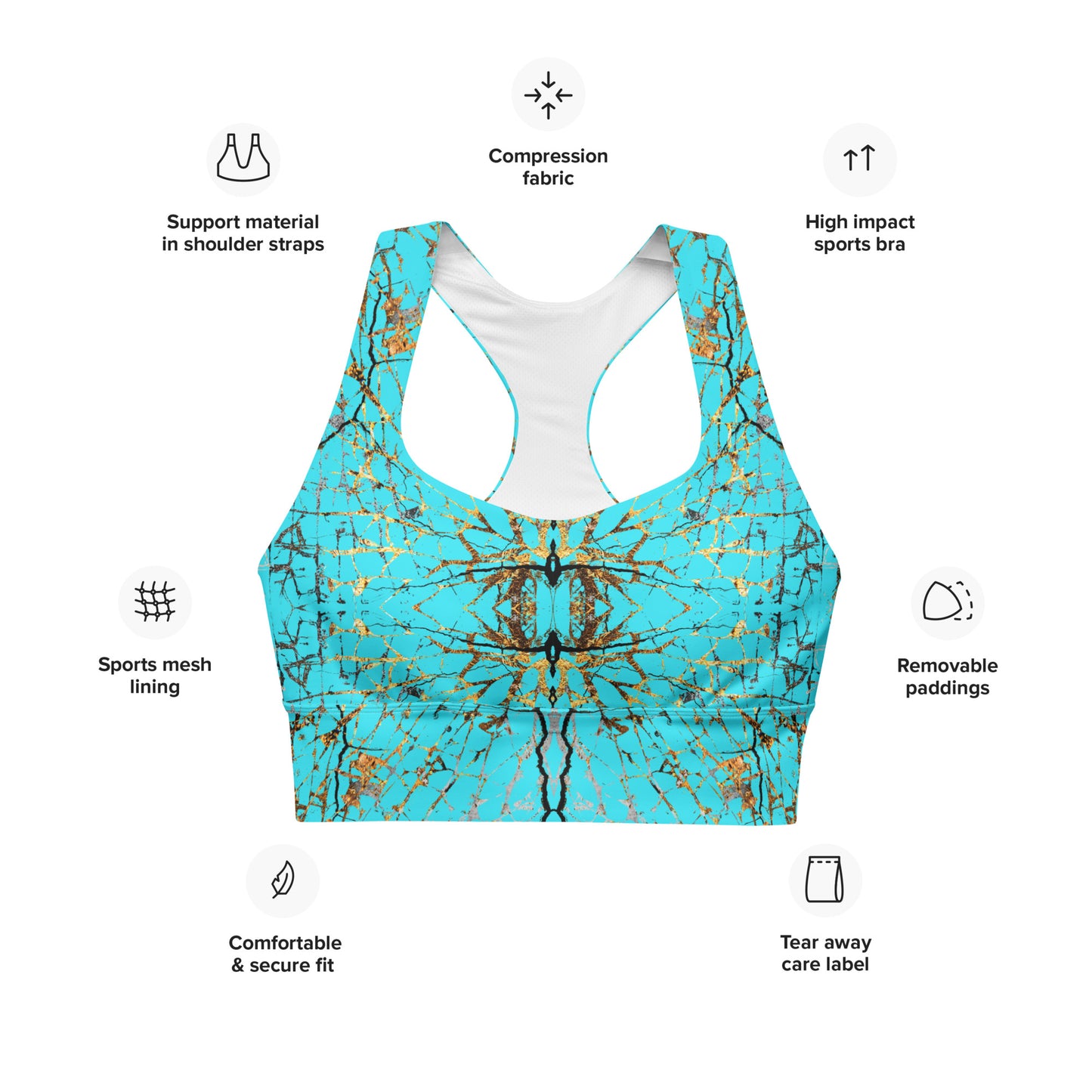 Longline sports bra