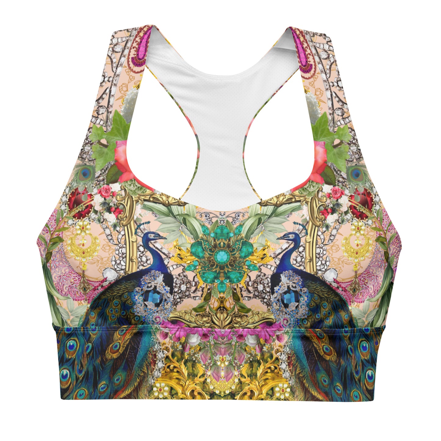 Luxury Print Longline sports bra