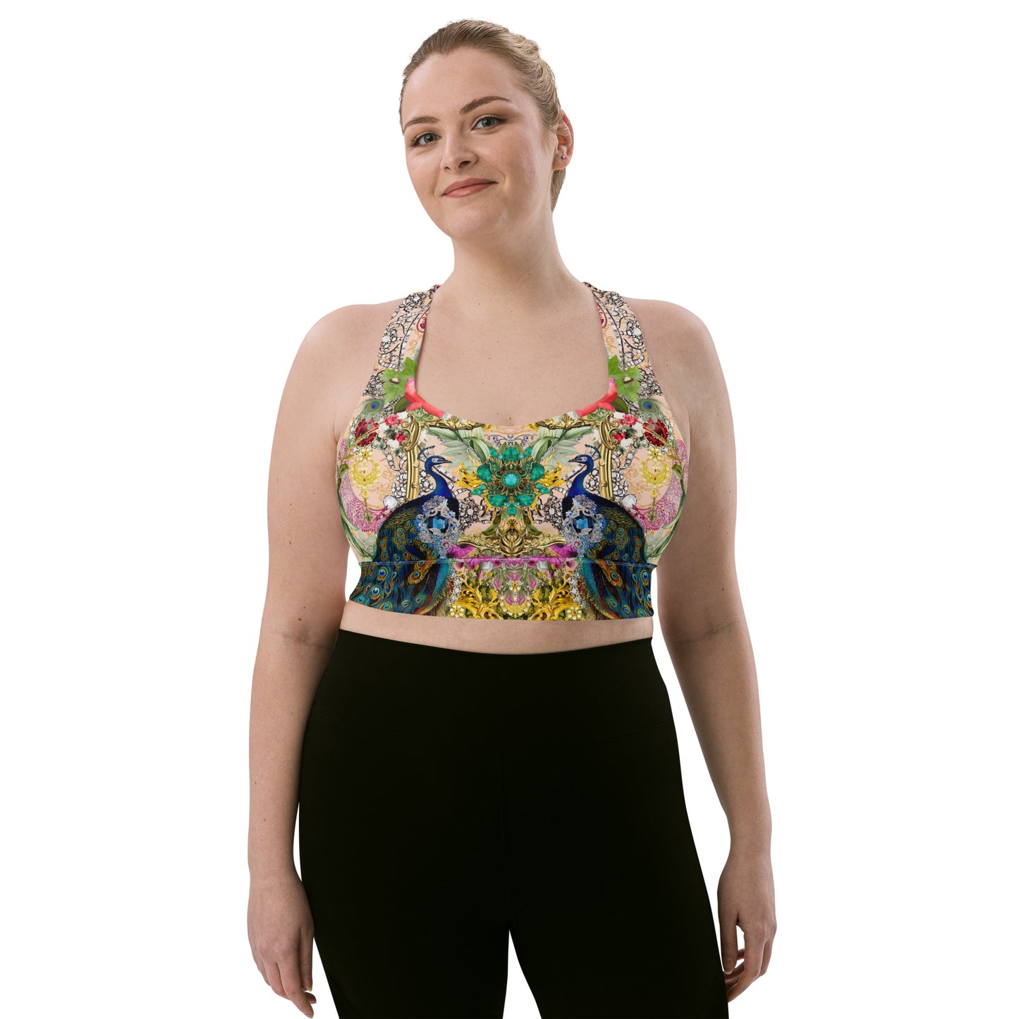 Luxury Print Longline sports bra