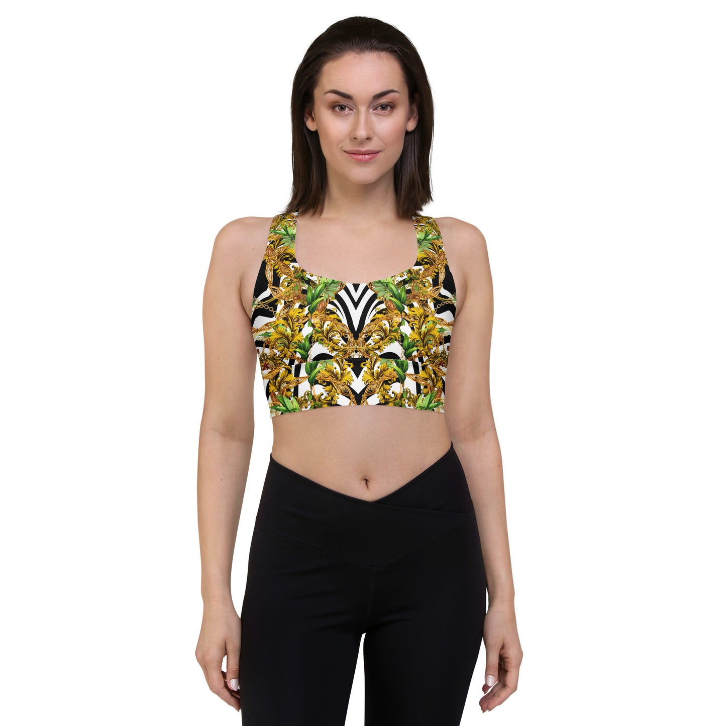 All Over Printed Longline sports bra