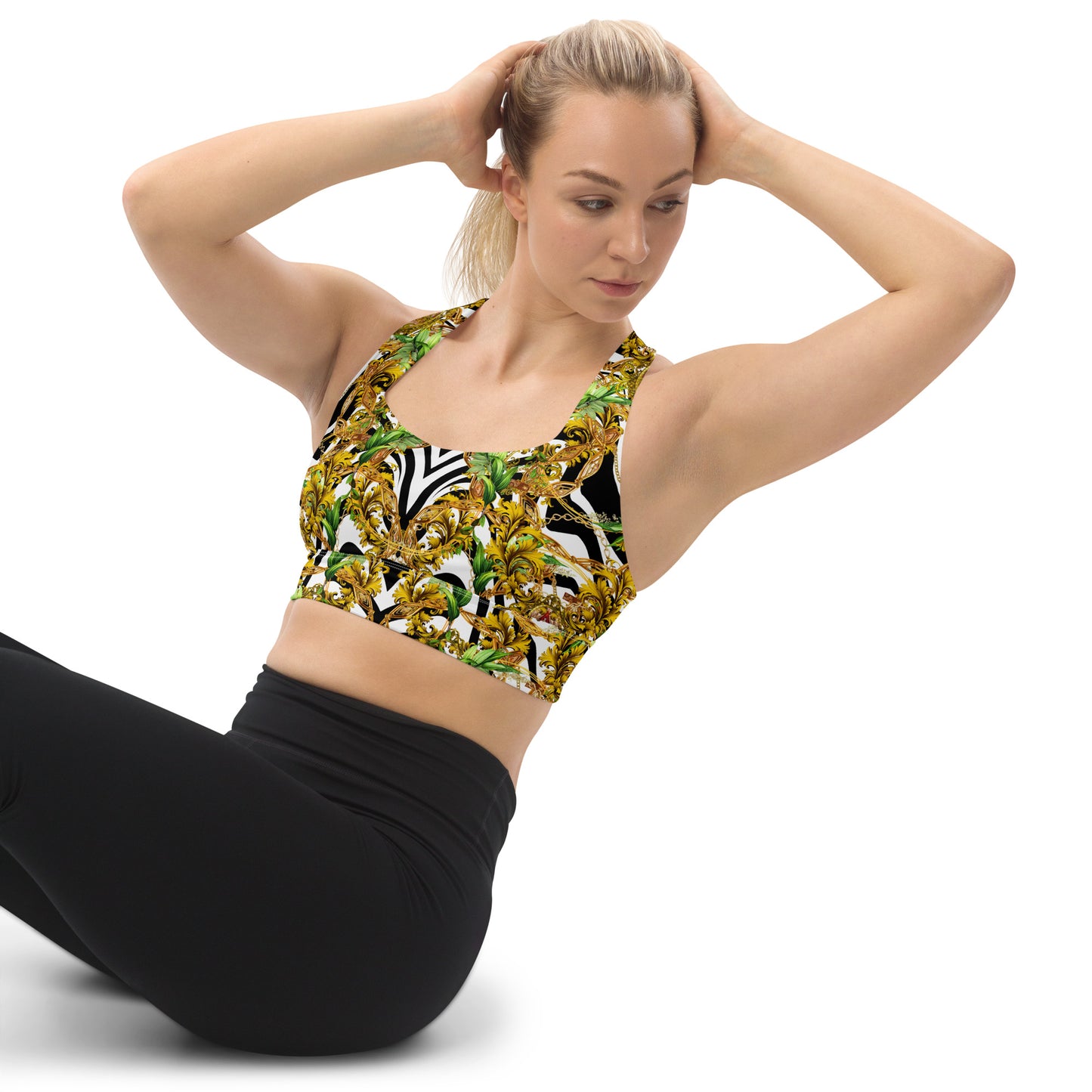 All Over Printed Longline sports bra