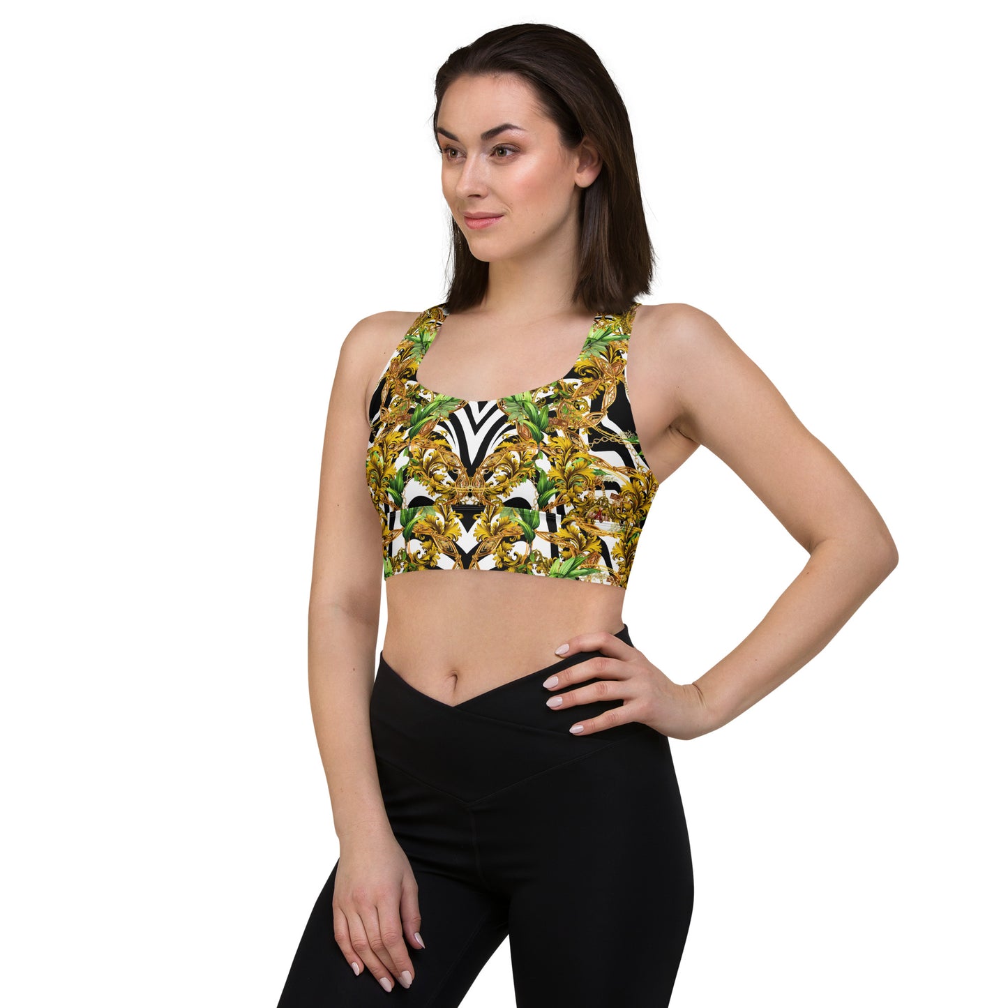 All Over Printed Longline sports bra