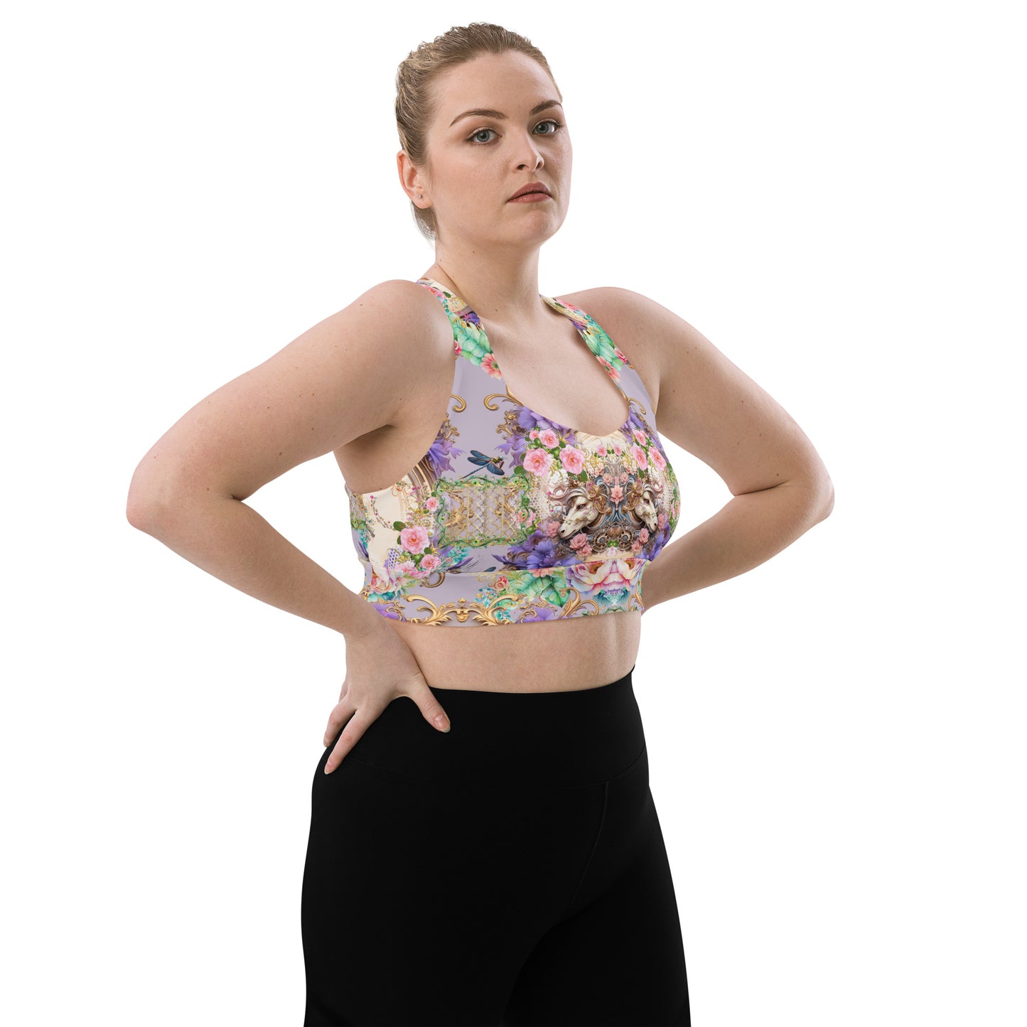 All Over Printed Longline sports bra