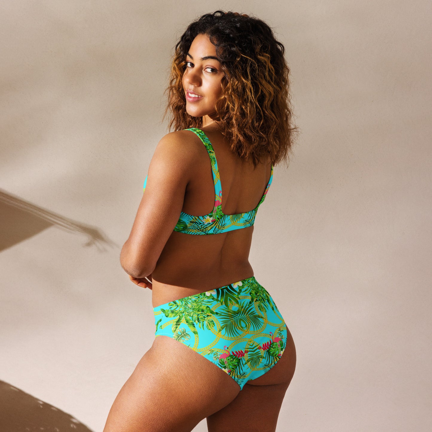 Recycled high-waisted bikini set