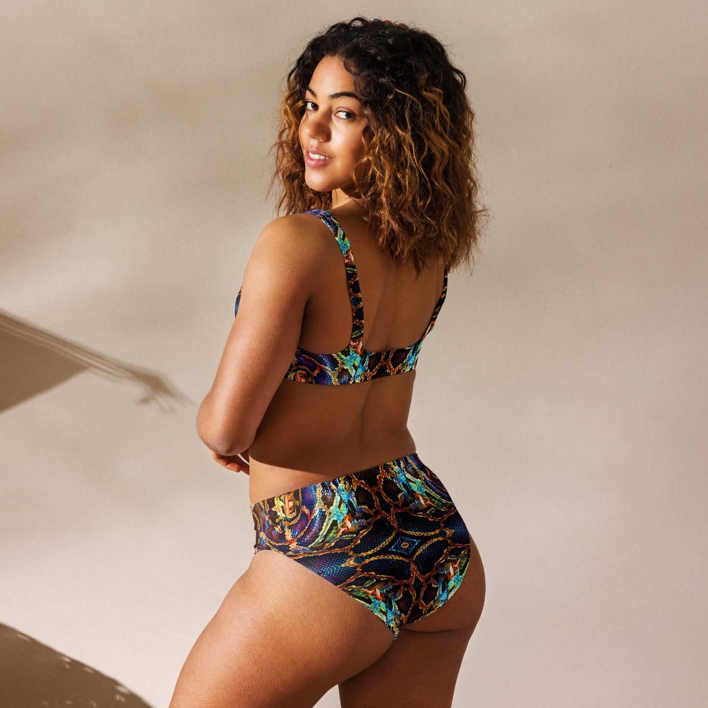 Recycled high-waisted bikini set