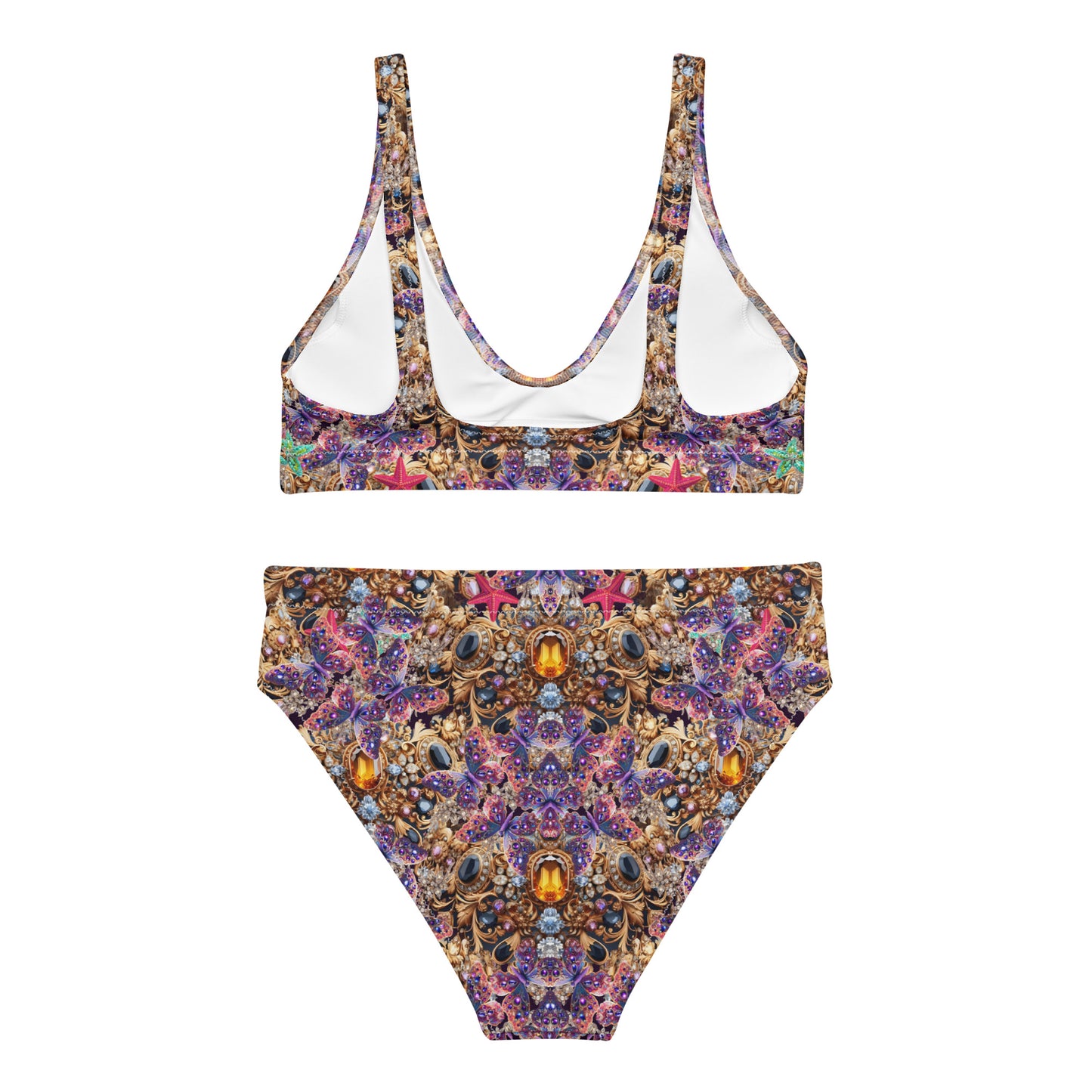 Recycled high-waisted bikini set