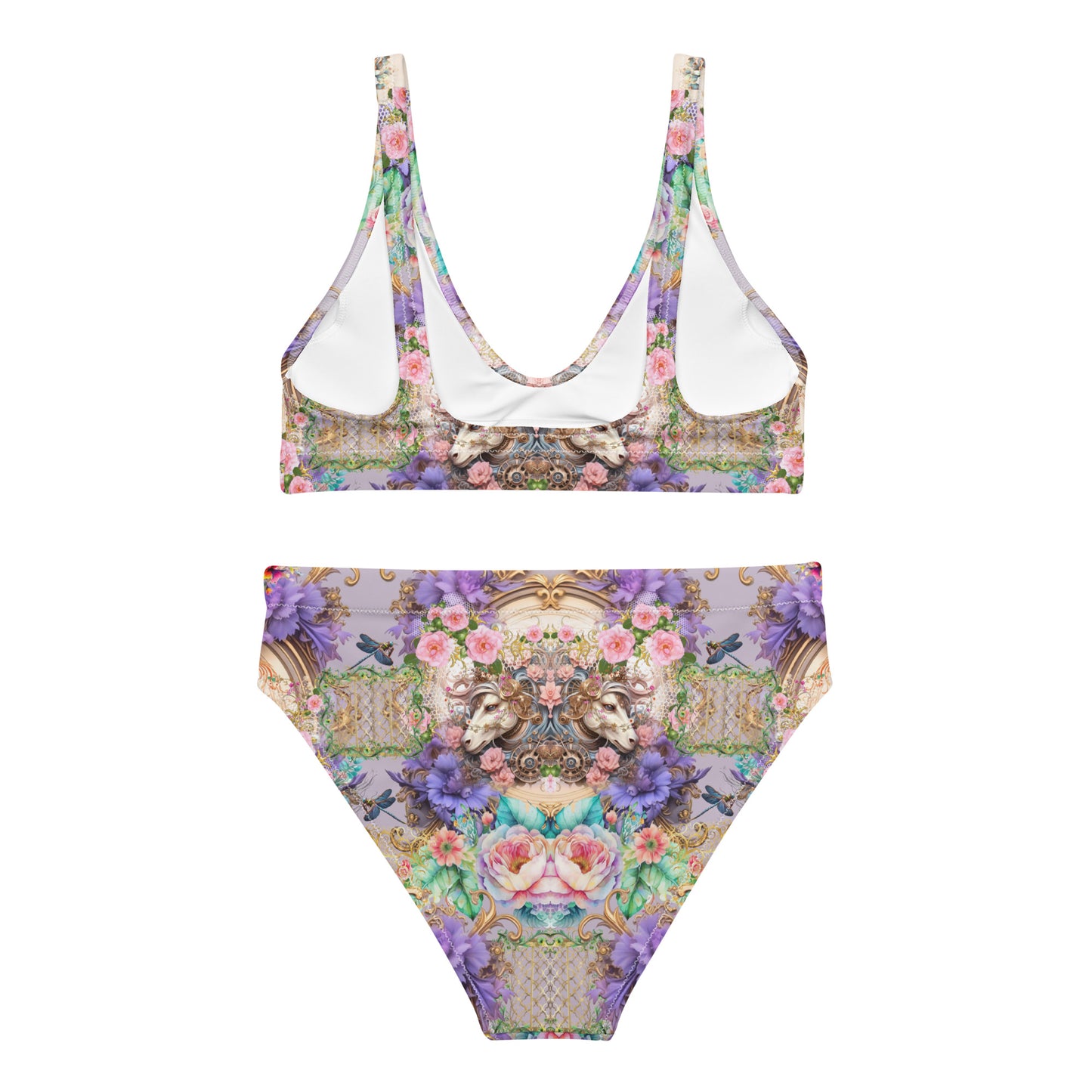 Recycled high-waisted bikini set