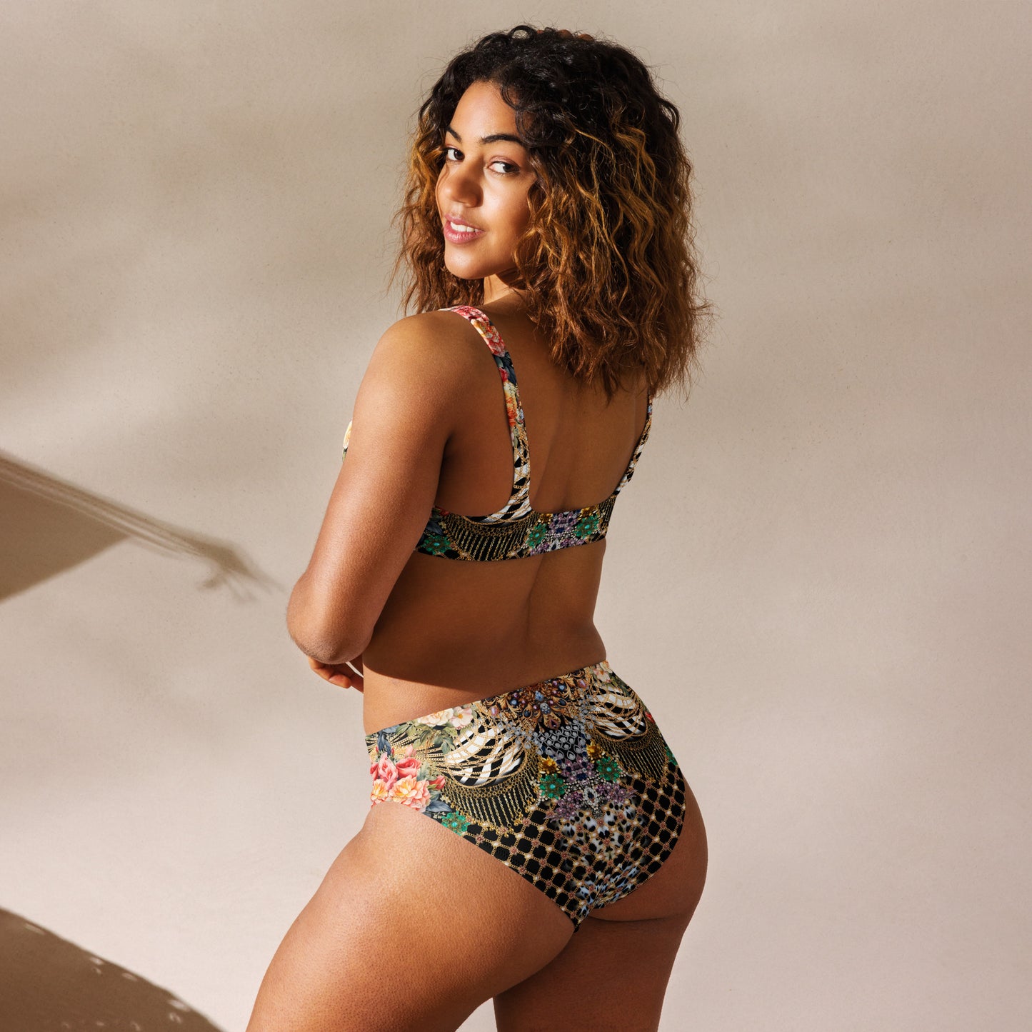 Recycled high-waisted bikini set