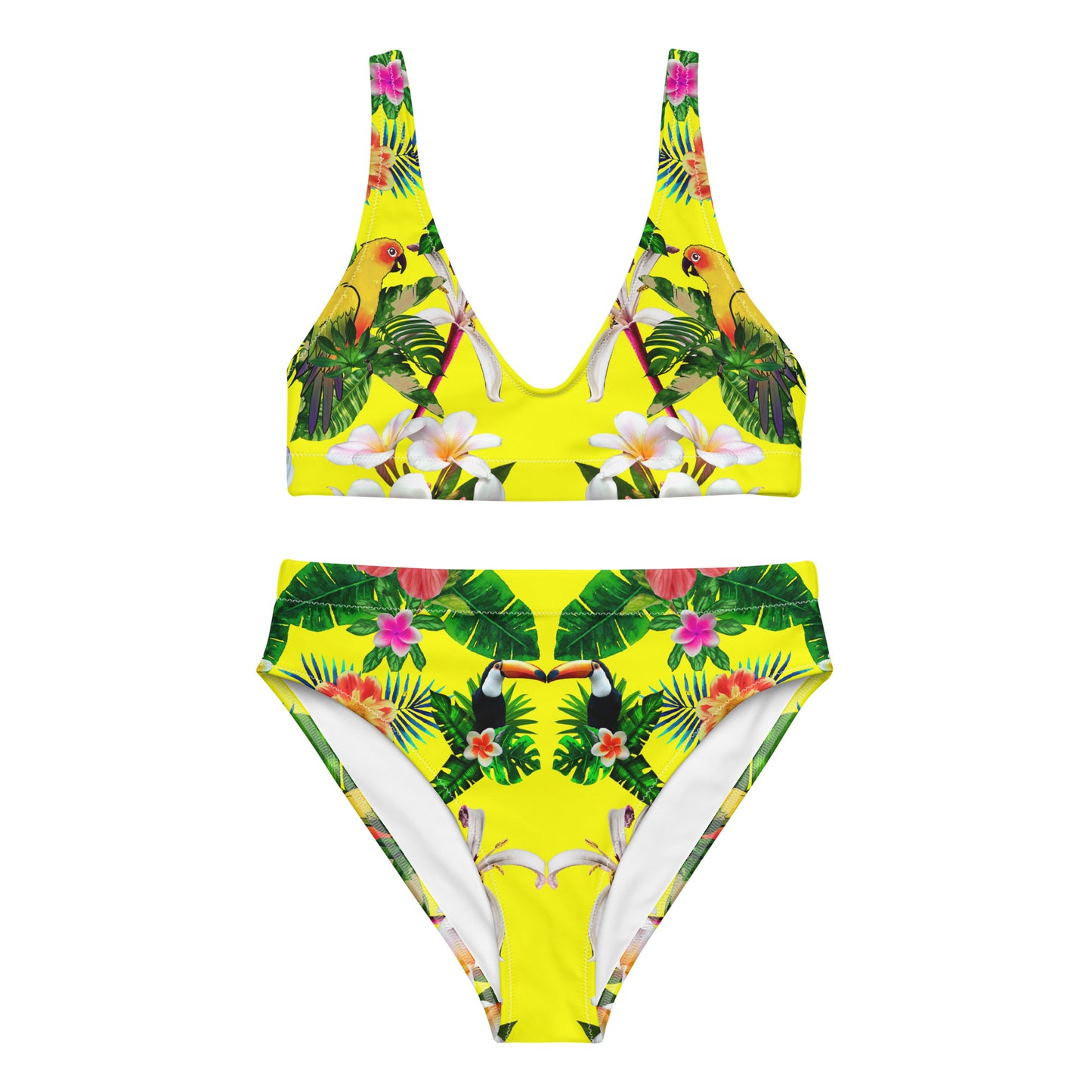 Recycled high-waisted bikini set