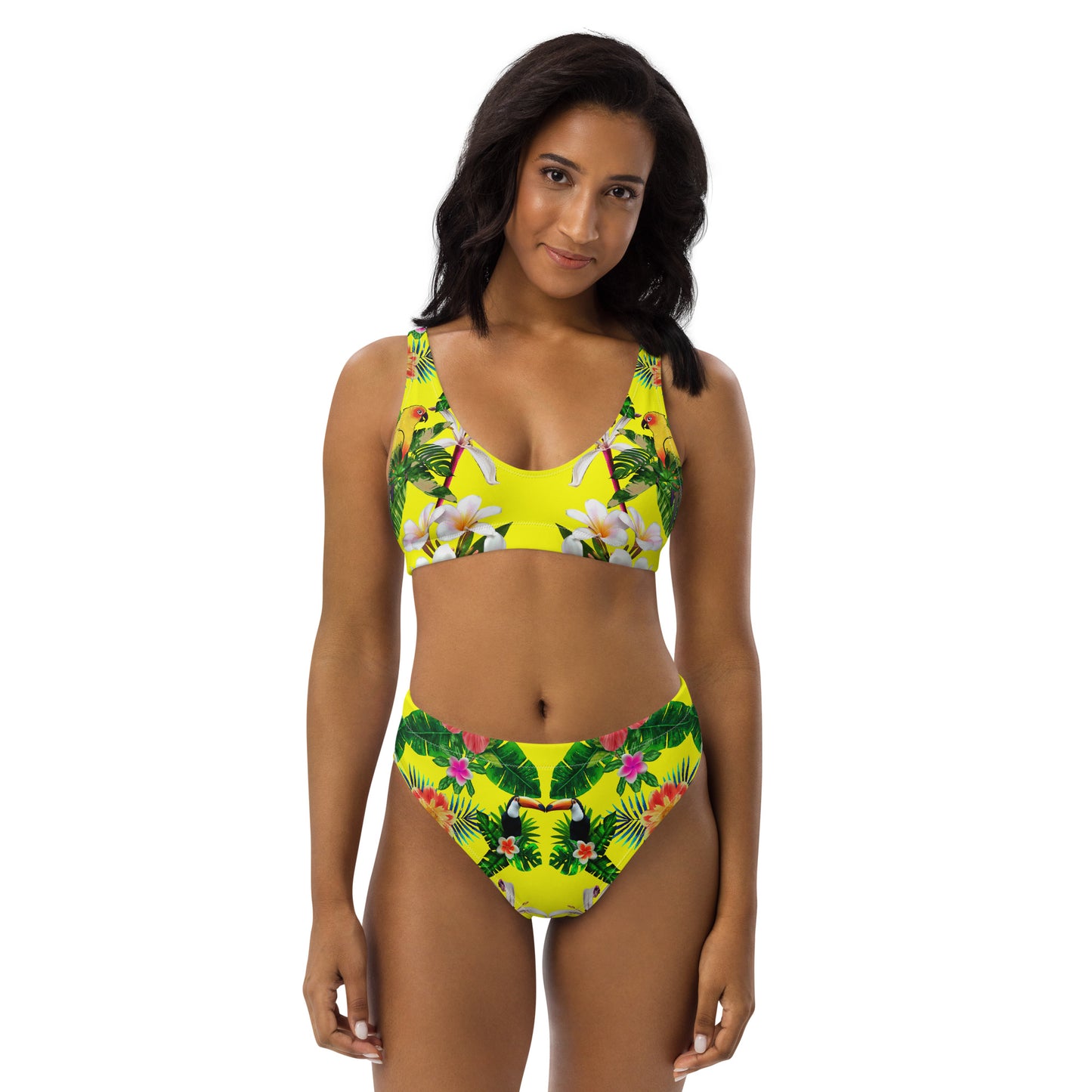 Recycled high-waisted bikini set