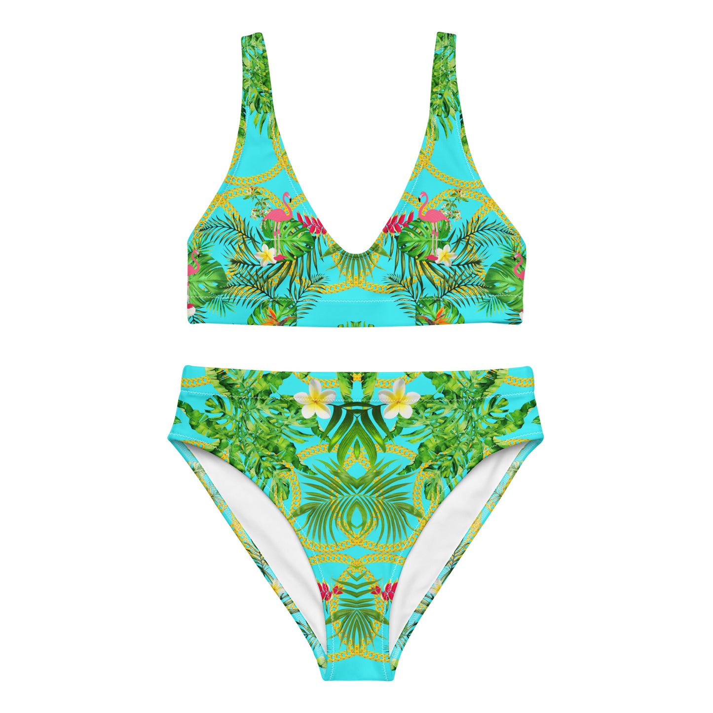 Recycled high-waisted bikini set