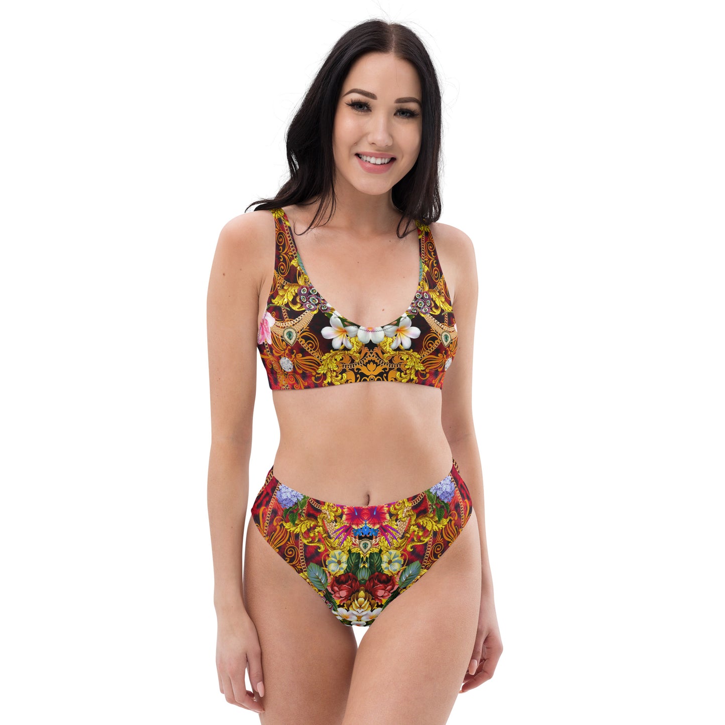 Recycled high-waisted bikini set