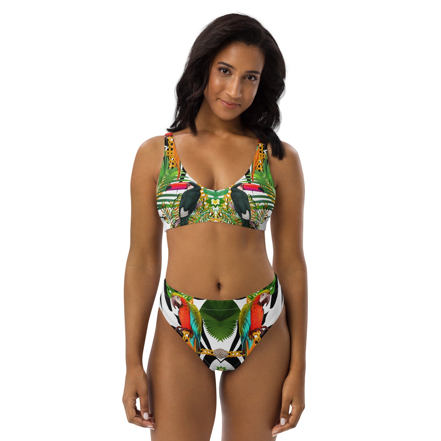 Recycled high-waisted bikini