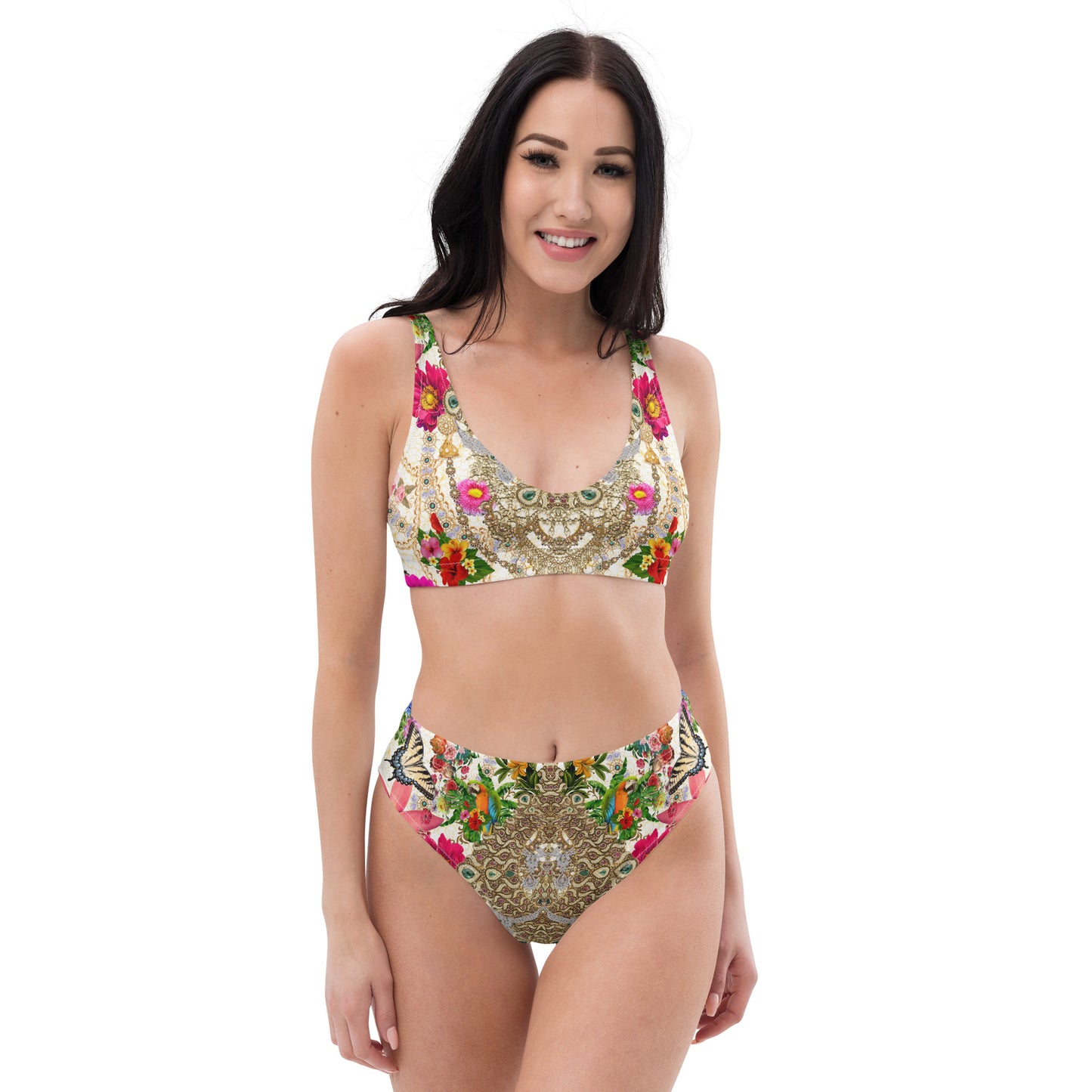 Recycled high-waisted bikini set