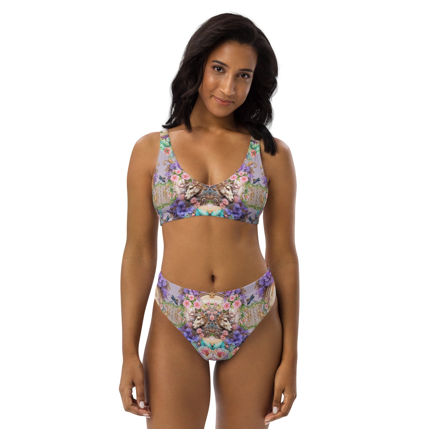 Recycled high-waisted bikini set