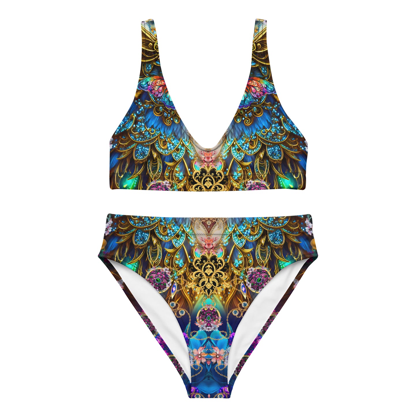 Recycled high-waisted bikini set