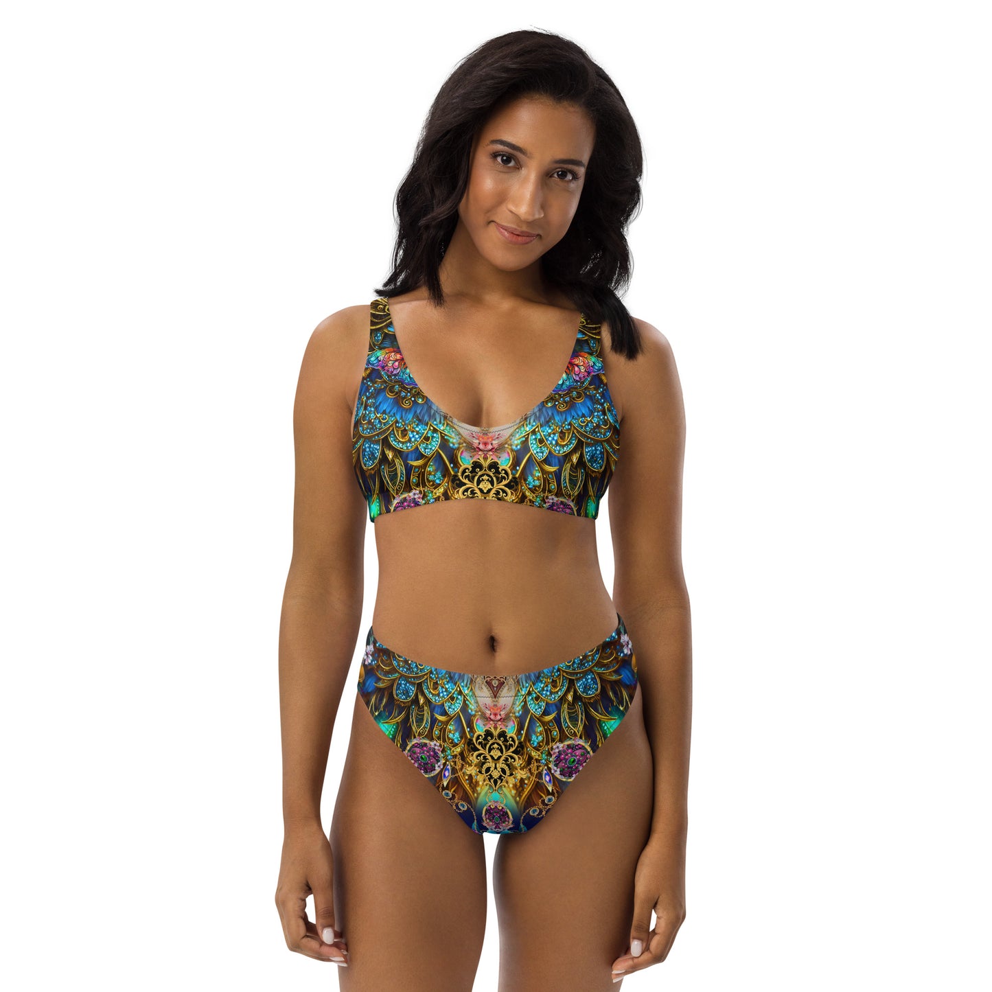 Recycled high-waisted bikini set