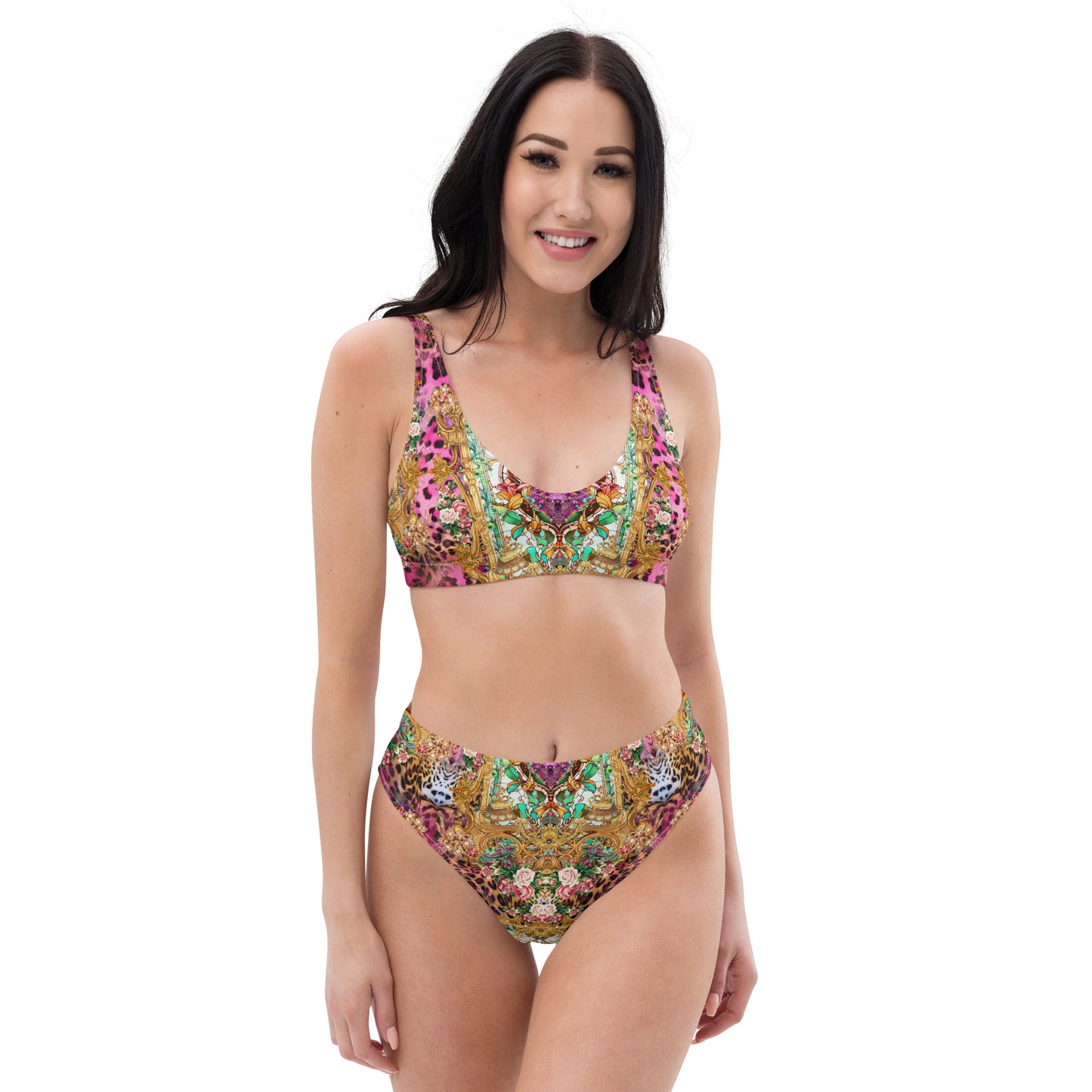 Recycled high-waisted bikini set