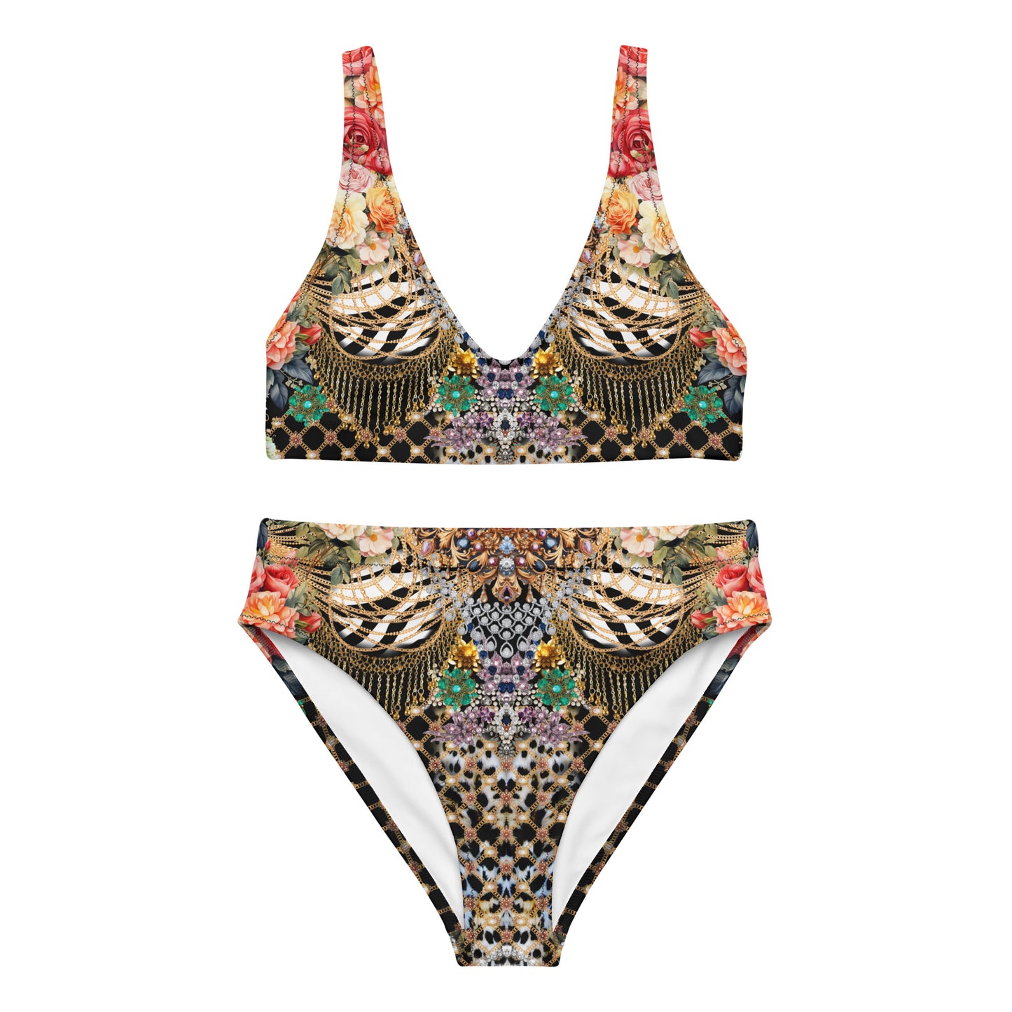 Recycled high-waisted bikini set