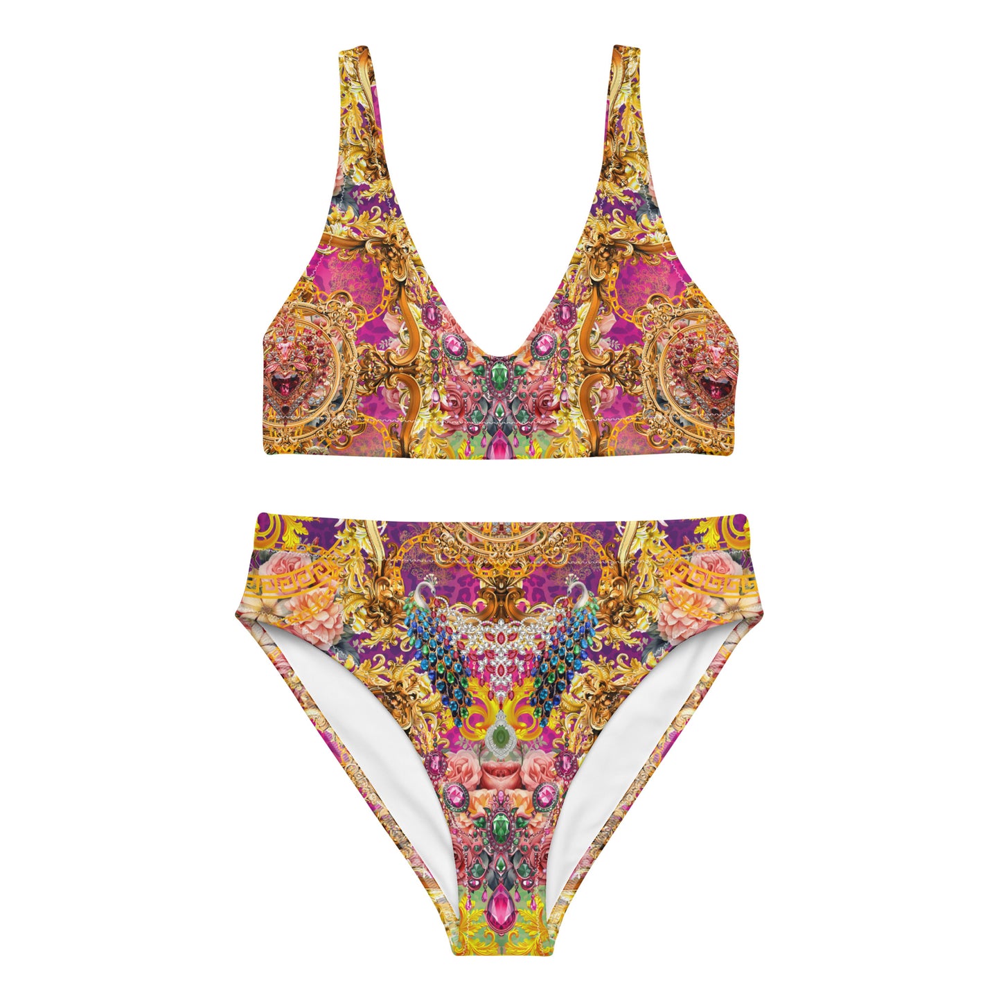 Recycled high-waisted bikini set