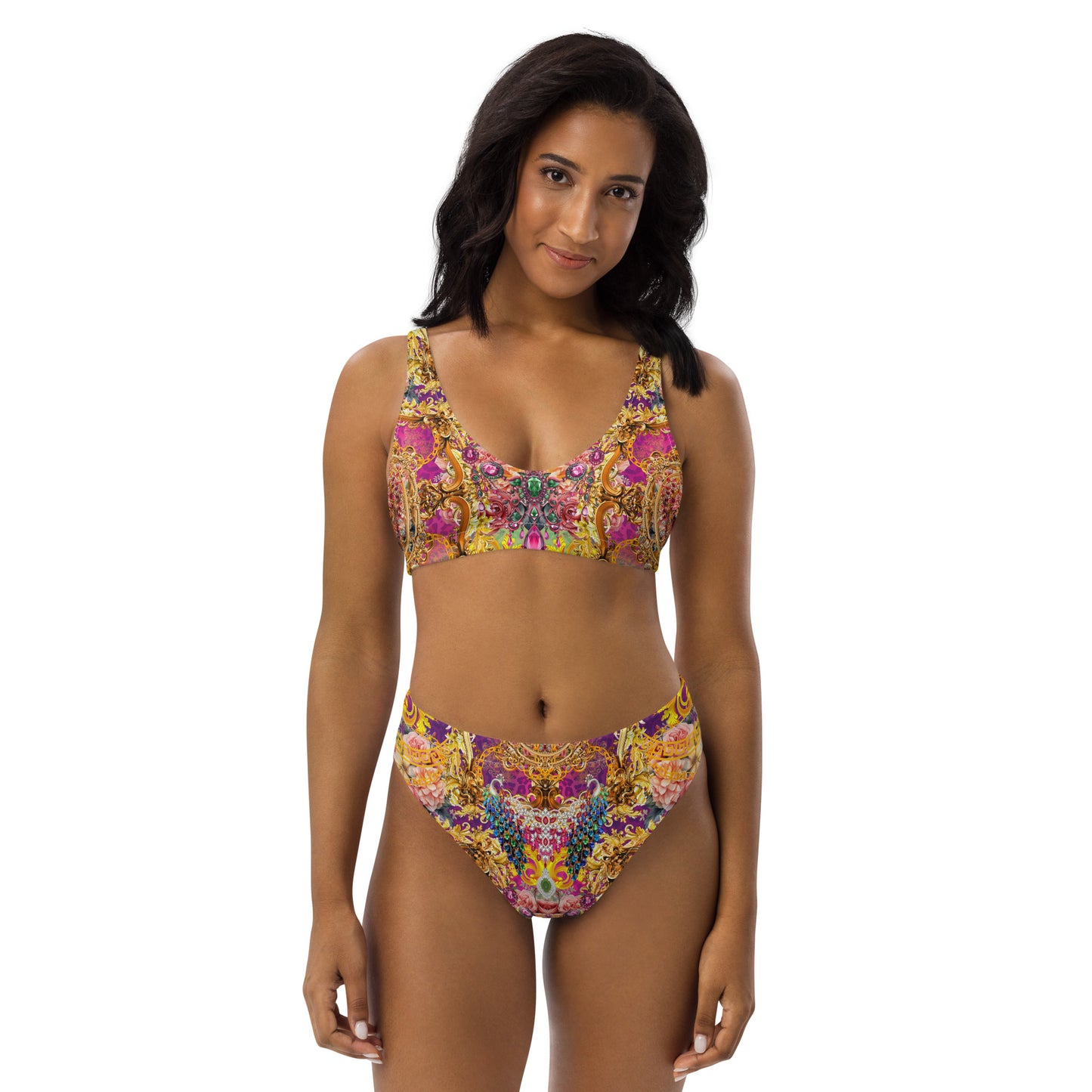 Recycled high-waisted bikini set