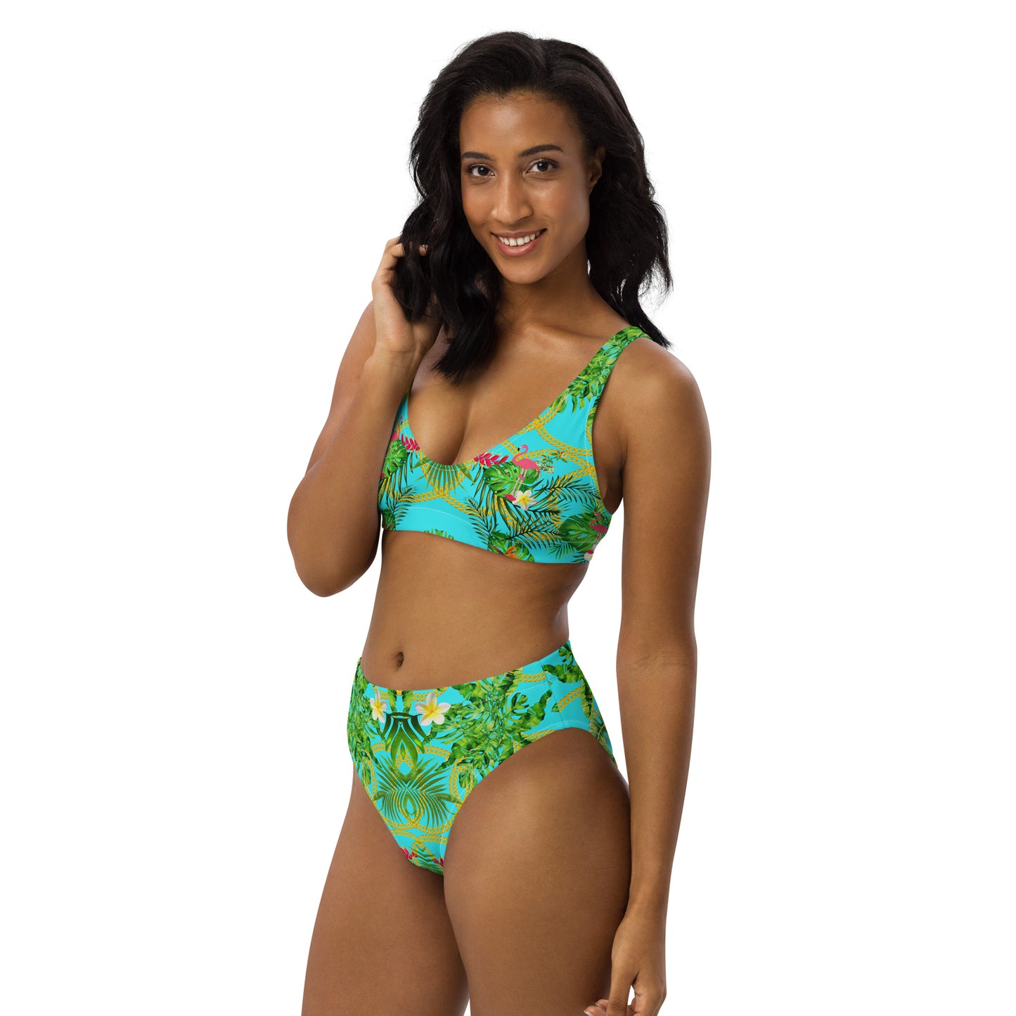 Recycled high-waisted bikini set