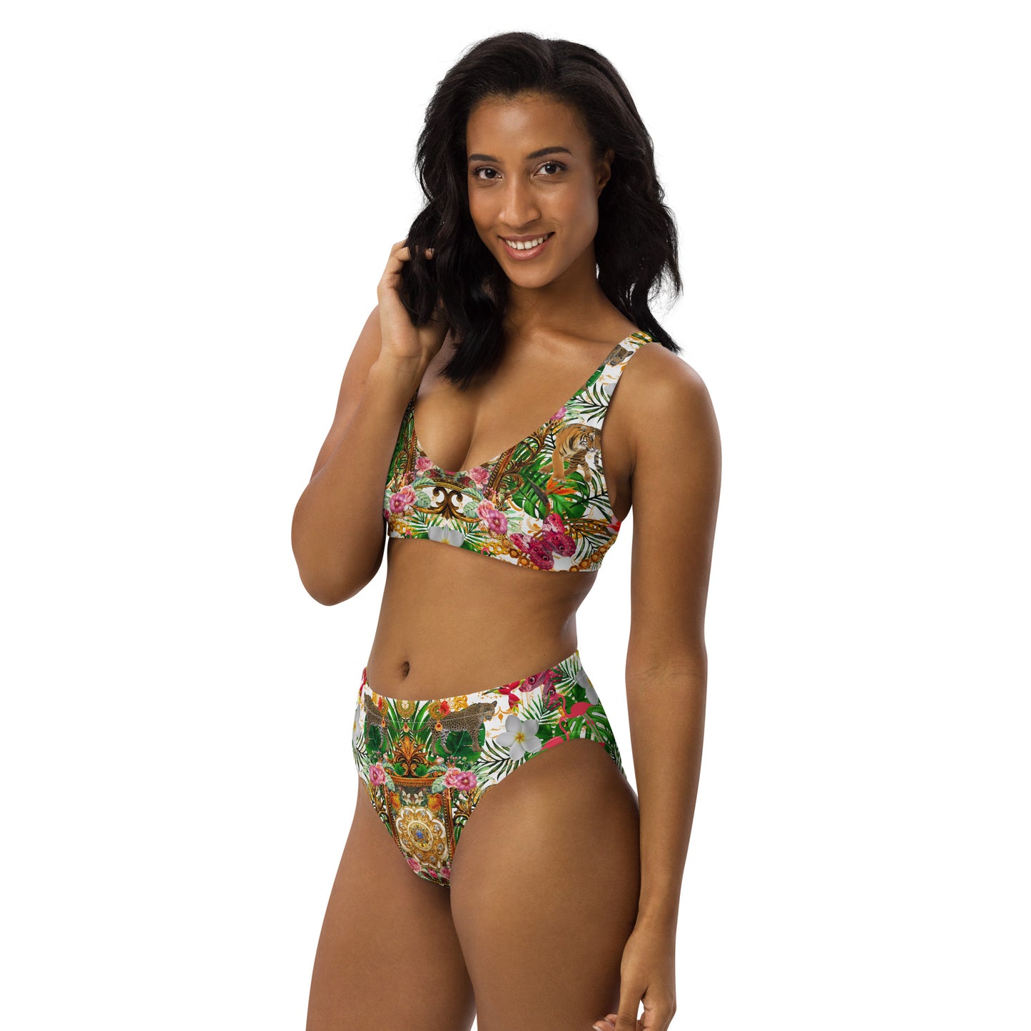 Recycled high-waisted bikini set