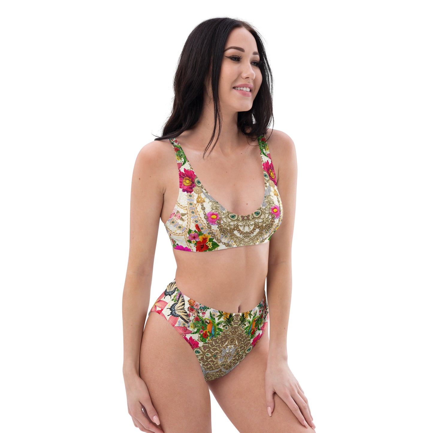 Recycled high-waisted bikini set