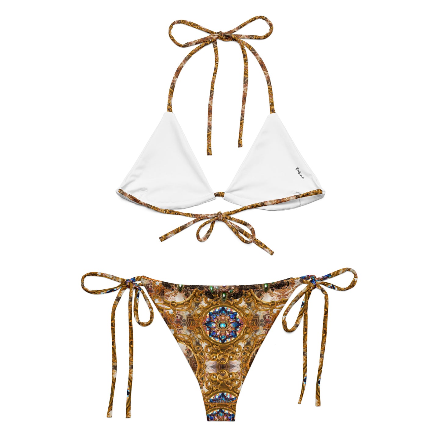 All-over print recycled string bikini set