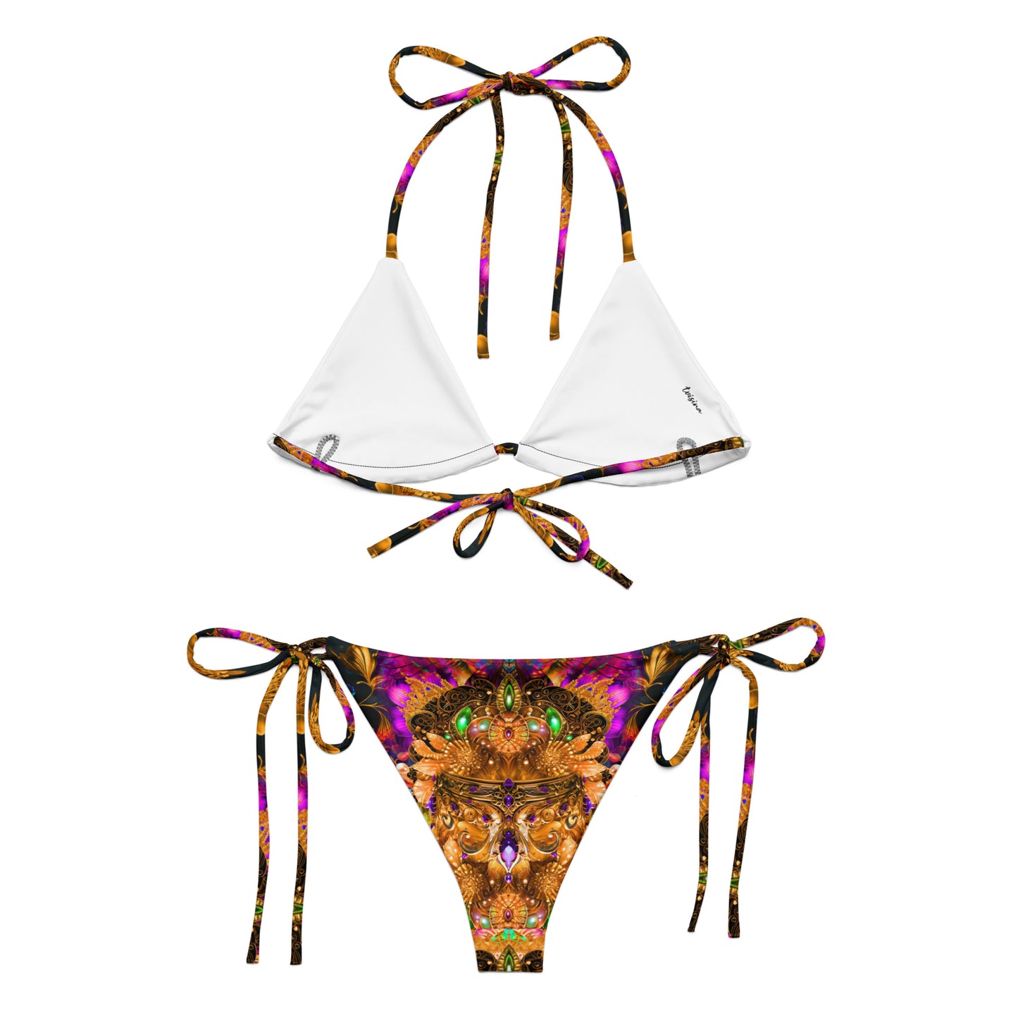 All-over print recycled string bikini set