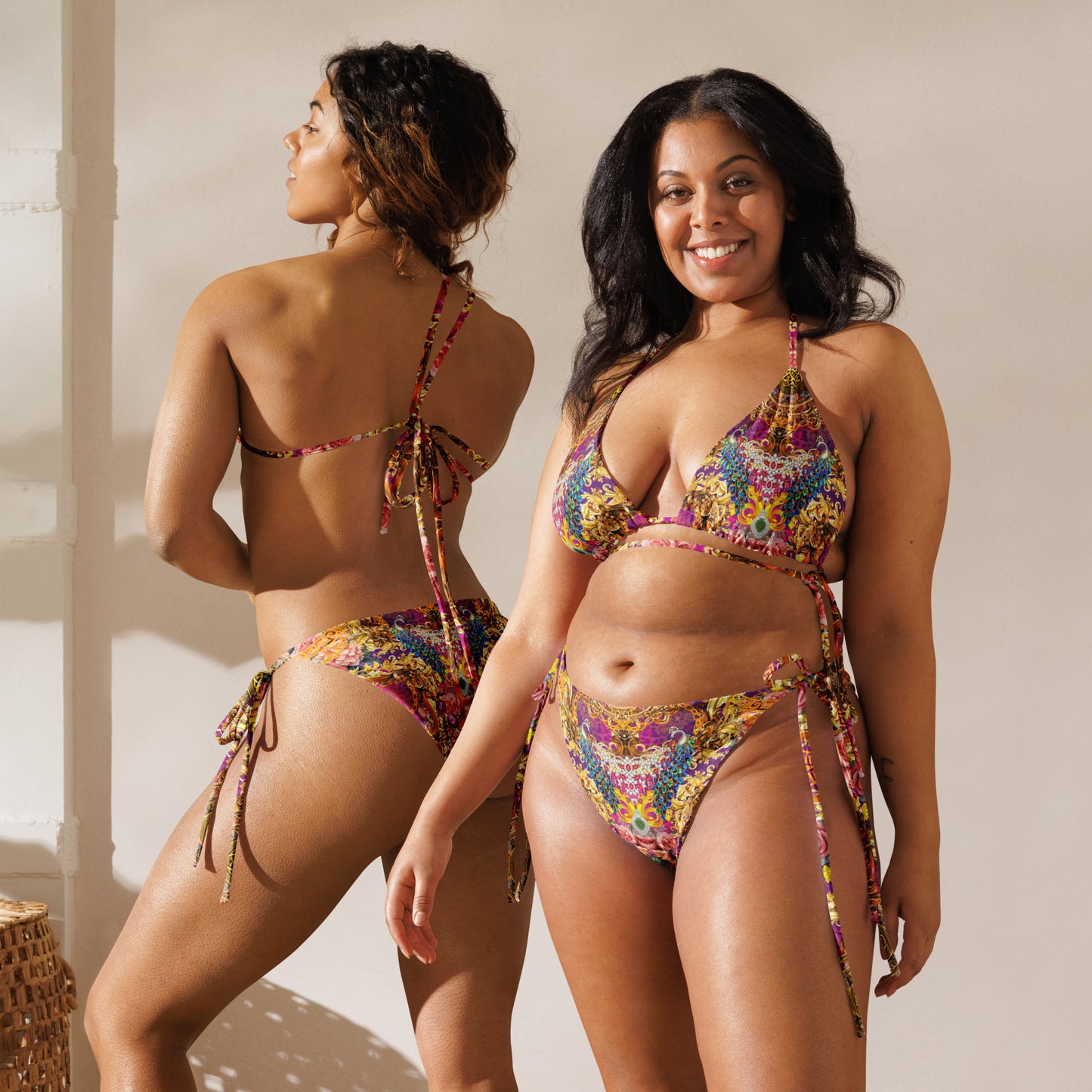 Luxury Print Recycled String Bikini Set