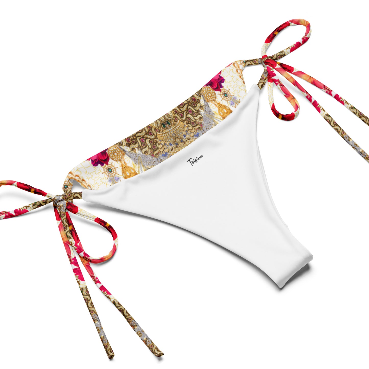 All-over print recycled string bikini set