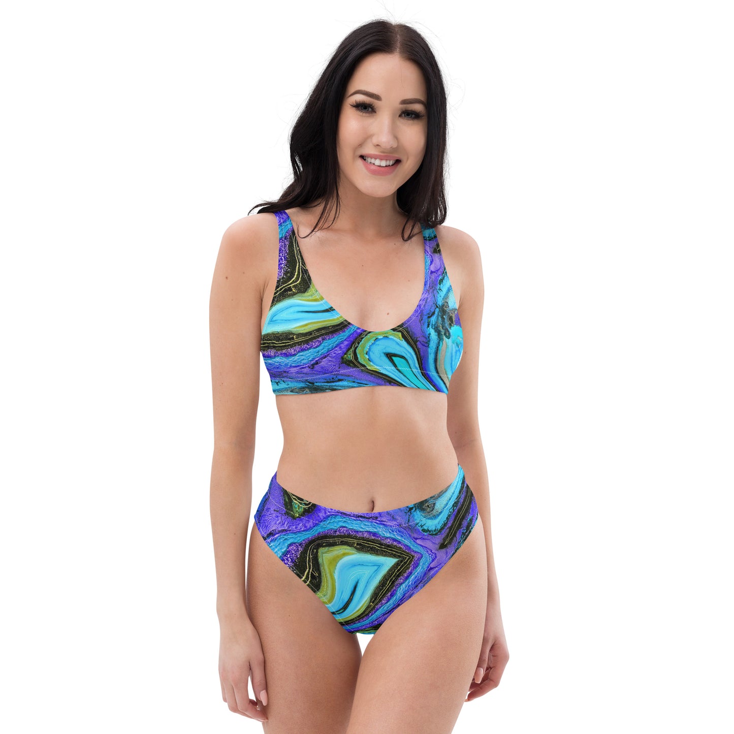 Recycled high-waisted bikini set